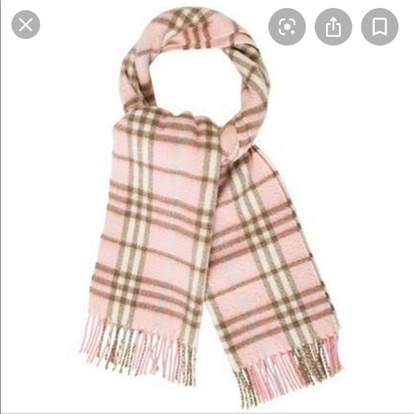 Burberry Accessories Burberry Cashmere Nova Check Candy Pink Scarf
